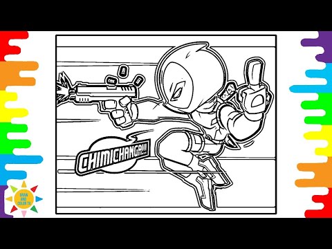 Naughty Deadpool Coloring Page | Superheroe Coloring Page | Jim Yosef - Let You Go