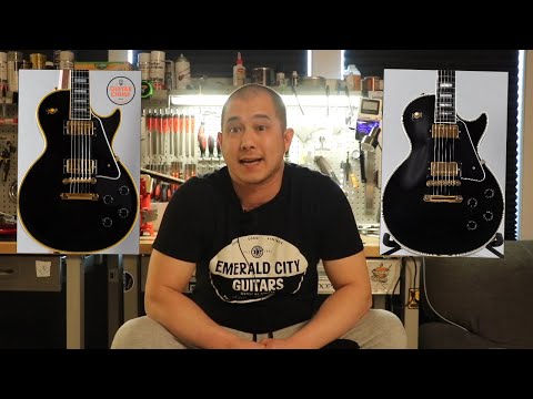 The Difference Between A Regular Gibson Les Paul Custom & 1957 Reissue Les Paul Custom!!
