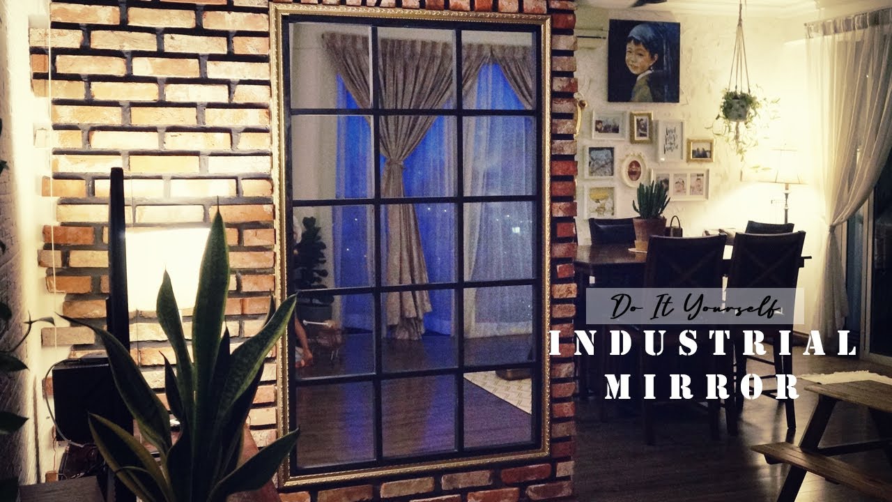 IKEA HACK DIY Industrial GRID Mirror wall | CHEAP and EASY DIY | Lockdown project at home!