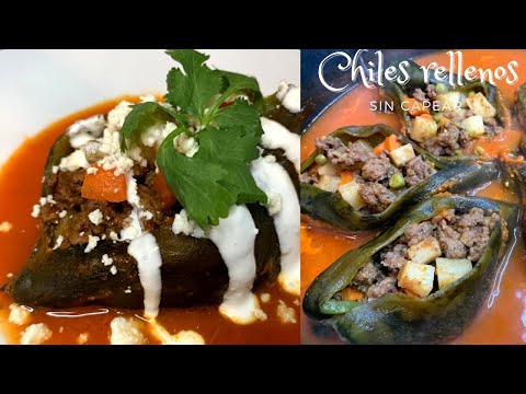 COMO HACER CHILES RELLENOS DE PICADILLO SIN CAPEAR
