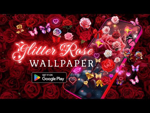 Glitter Rose Wallpaper Glitzy