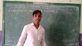 8 th class sales tax/value added tax (VAT)  comparing quantities using proportion 5th chapter