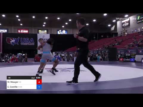 48 Lbs Rr Rnd 1 - Mack Mauger, Team Idaho Wrestling Club Vs Christian Castillo, Thorobred Wrestlin