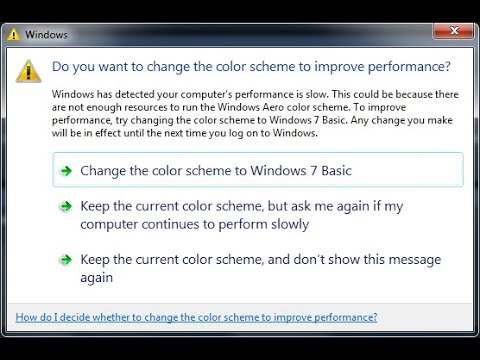 do you want to change the color scheme to improve performance