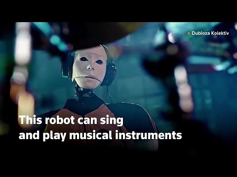 見識一下波斯尼亞第一個機器人搖滾樂隊音樂人Robby Megabyte。 (Meet Robby Megabyte, Bosnia's first robot rock band musician)