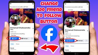 How To Change ADD FRIEND Button to FOLLOW Button On Your Facebook Profile