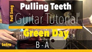  Pulling Teeth Guitar Lesson Full Song (Green Day)(Tutorial)
