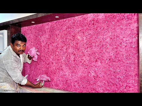 Aqua silk liquid wallpaper texture design | simple interior wall designs