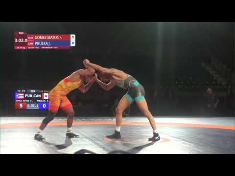 1/4 FS - 74 kg: F. GOMEZ MATOS (PUR) v. J. PHULKA (CAN)