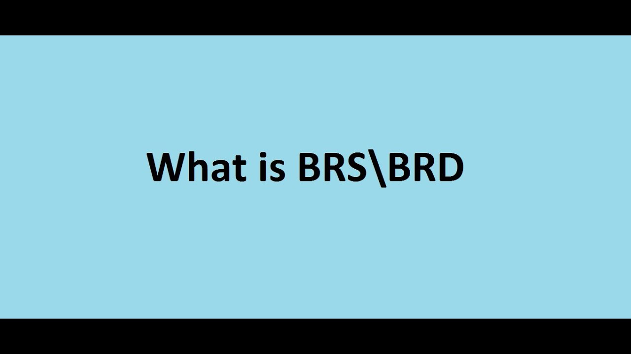 What is BRS/BRD Document