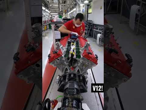 How Ferrari builds V12 Engines! (Start to Finish) #Ferrari #V12