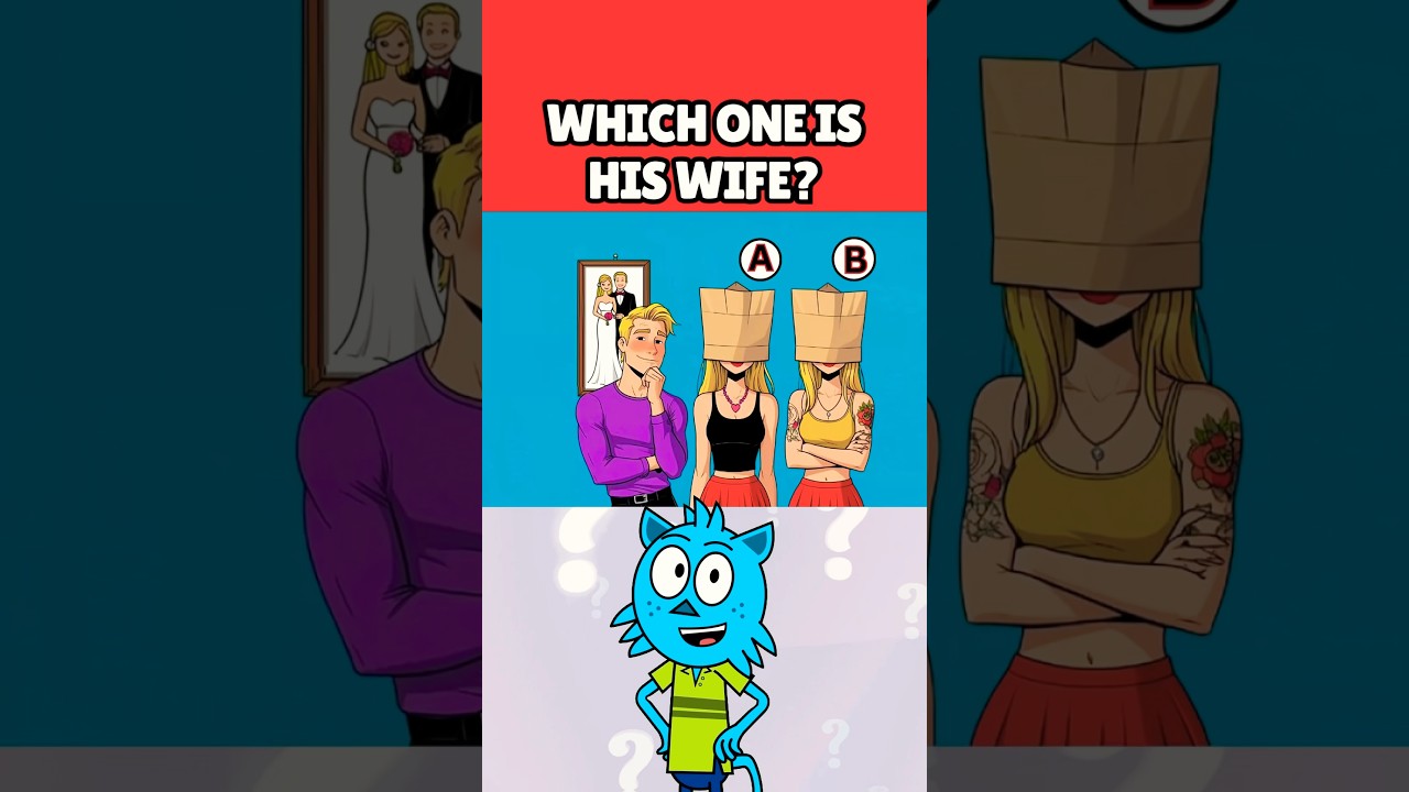 RIDDLE - WHICH ONE IS HIS WIFE? #mayumiquiz #riddles #riddle #wife