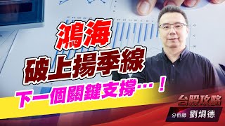 鴻海破上揚季線，下一個關鍵支撐….！｜台股攻略｜劉烱德 (圖)