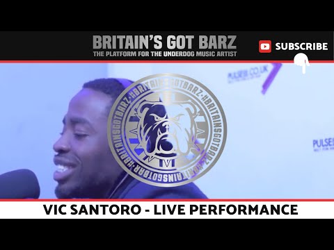 VIC SANTORO BRITAINS GOT BARZ LIVE PERFORMANCE @PULSE88RADIO