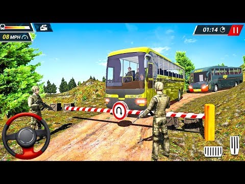 US Army Bus Soldiers Transport Duty 2019 - Offroad Bus Driving Simulator - Android Gameplay