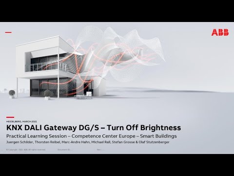 Practical Learning Session about ABB i-bus KNX DALI Gateway DG/S – Turn off brightness