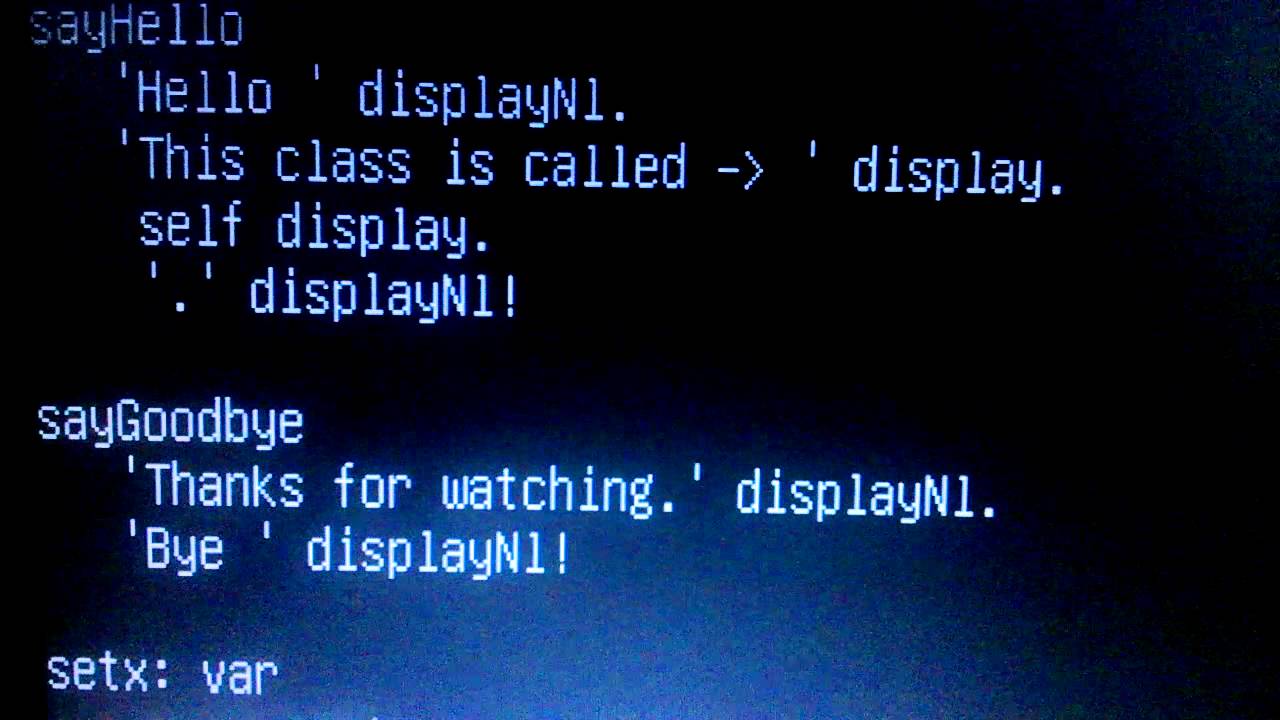 Smalltalk Program to create a simple class.