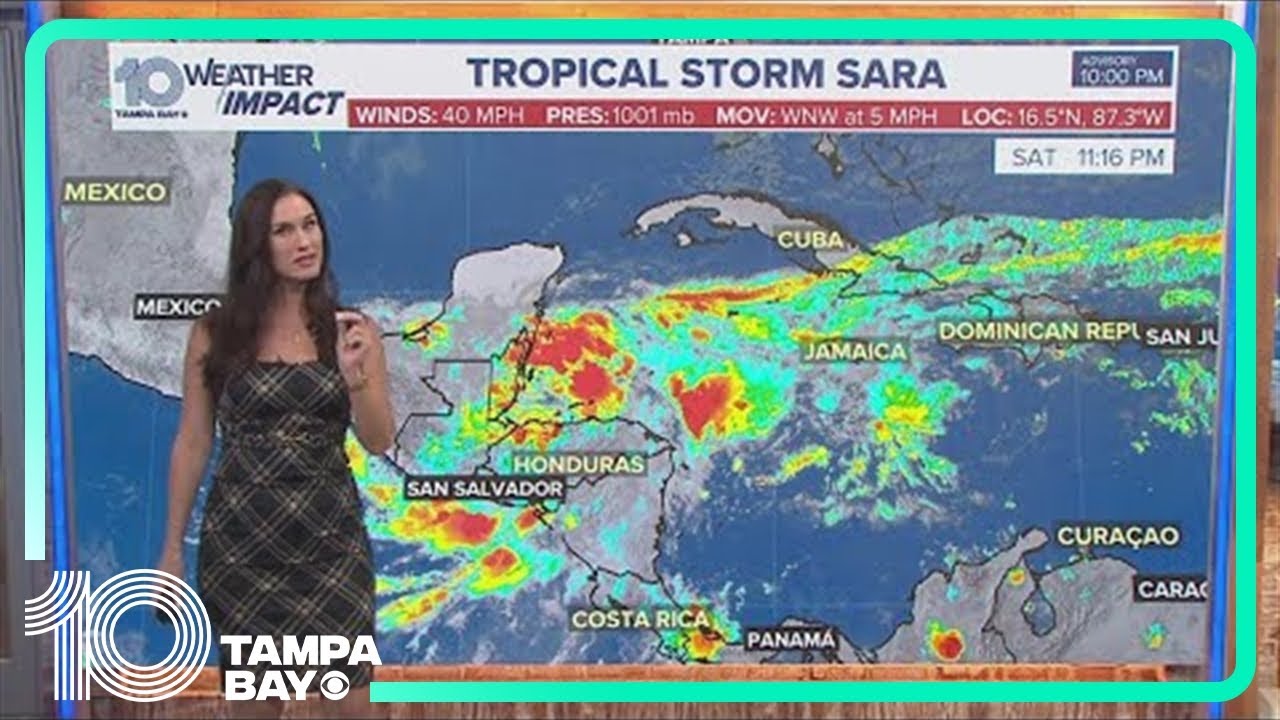 Tracking the Tropics: Sara slowly moving from Honduran coast, expected to arrive as weaker rainmaker
