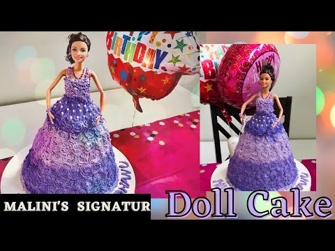 Easy Homemade Doll Cake /whipped cream frosting #Malinisignature