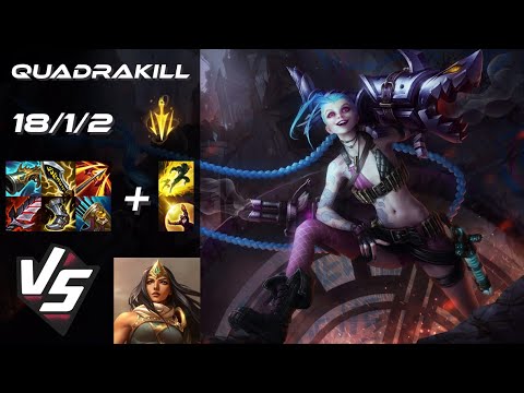 BOTTOM Jinx vs Sivir [QUADRAKILL] - EU Grandmaster Patch 14.22