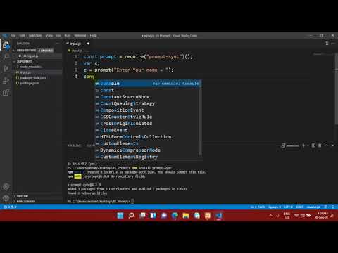 How To Take Input In Javascript Using Visual Code How To Run Javascript In Visual Studio Code