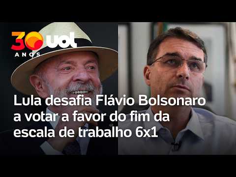 Lula desafia Flávio Bolsonaro a votar a favor do fim da escala de trabalho 6×1