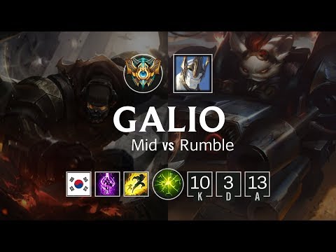 Galio Mid vs Rumble - KR Challenger Patch 8.20