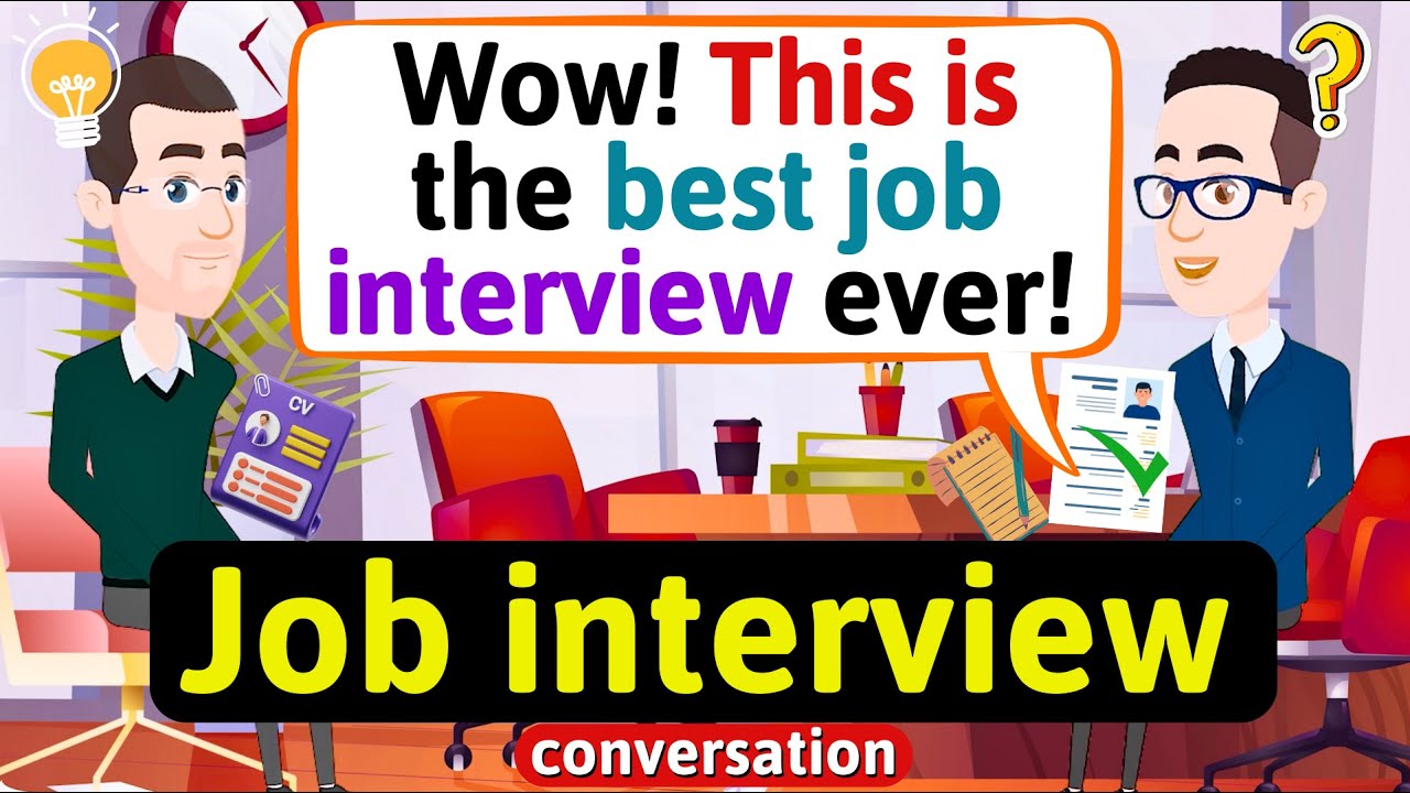 Job interview (Tell me about yourself) - English Conversation Practice - Improve Speaking