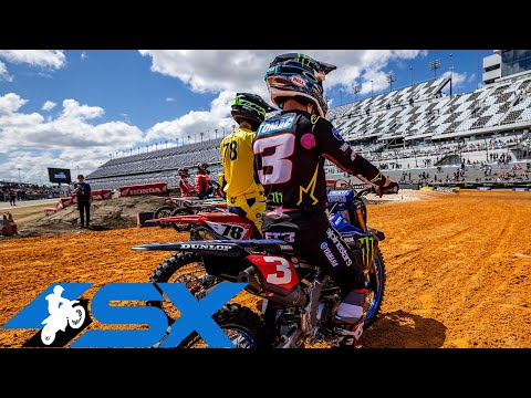 AMAスーパークロスRd9 デイトナビーチ（デイトナスピードウェイ）East450SXクラスのハイライト動画