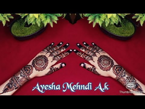 Indian Tikki Style || Elegant Nd Simple design || Ayesha Mehndi A.k