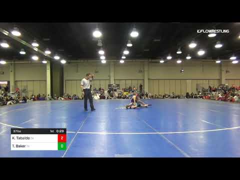 97 Lbs Quarterfinal Kiely Tabaldo Team California Vs Trinity Baker Team Texas