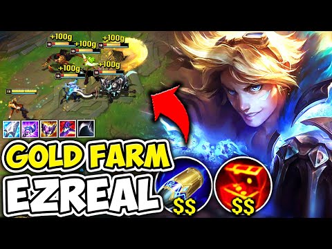 GOLD MINER AP EZREAL PRINTS MONEY AND SCALES TO THE MOON - League of Legends