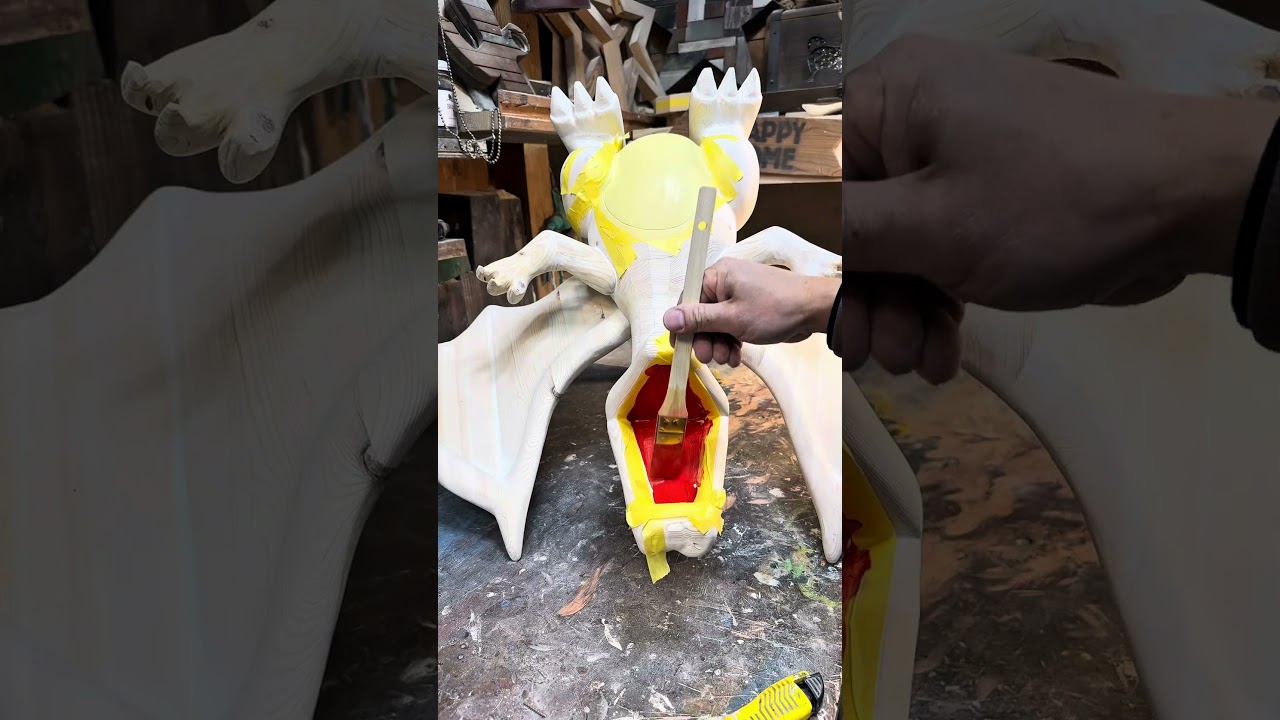 大工が本気で木でリザードン作ってみた！#pokemon #大工が本気で作る