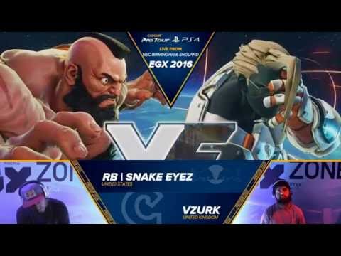 RB Snake Eyez (Zangief) vs Vzurk (Nash) - EGX 2016 - Pools Day 2