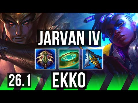 JARVAN IV vs EKKO (JGL) | Good KDA: 25/1/16, 41K damage | EUNE Grandmaster | 26.1