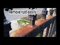 Easy way to remove rust from wrought iron gate  with Rust-Oleum rust dissolver