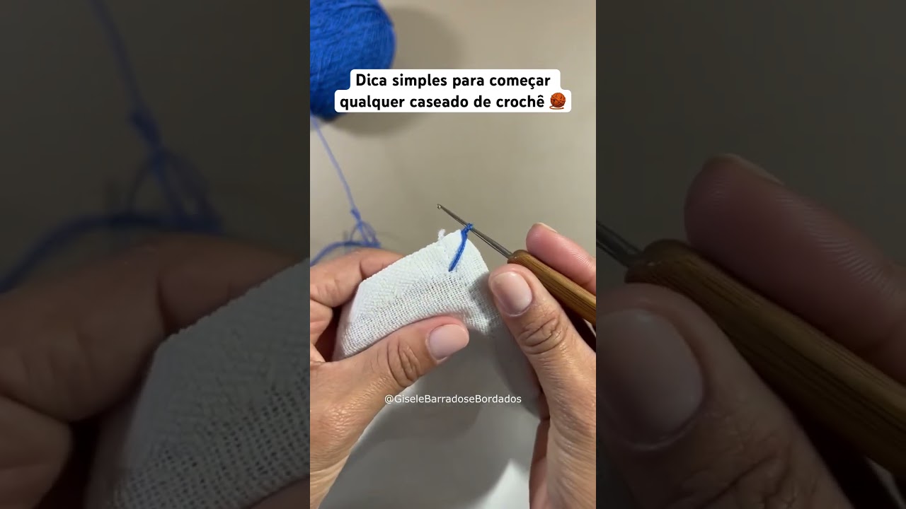 Dica para começar qualquer caseado de 🧶 #crochettutorial