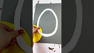Behind the Scenes: Creating a Minimalist Yellow Easter Egg Artwork #artlovers
