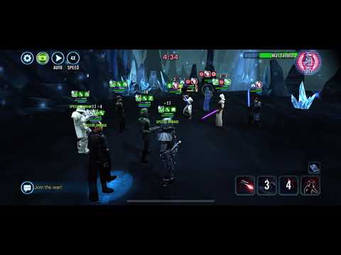 SWGOH - Moff Gideon and Troopers Beat JKR and GL Rey