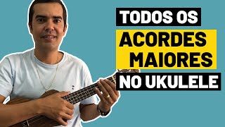 Todos os ACORDES MAIORES para UKULELE