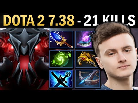 Shadow Fiend Gameplay Miracle with 21 Kills and Crossbow - Dota 2 7.38