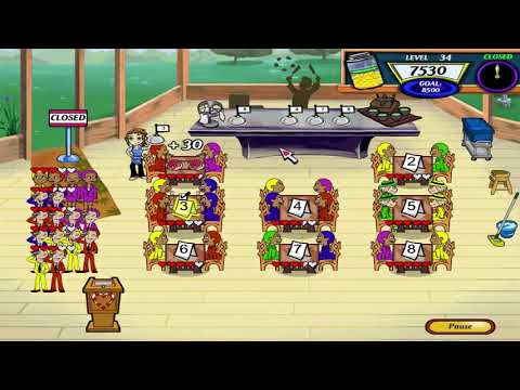 Diner Dash 2: Restaurant Rescue Walkthrough - Level #34 - Toshiro's Grill - New Tables