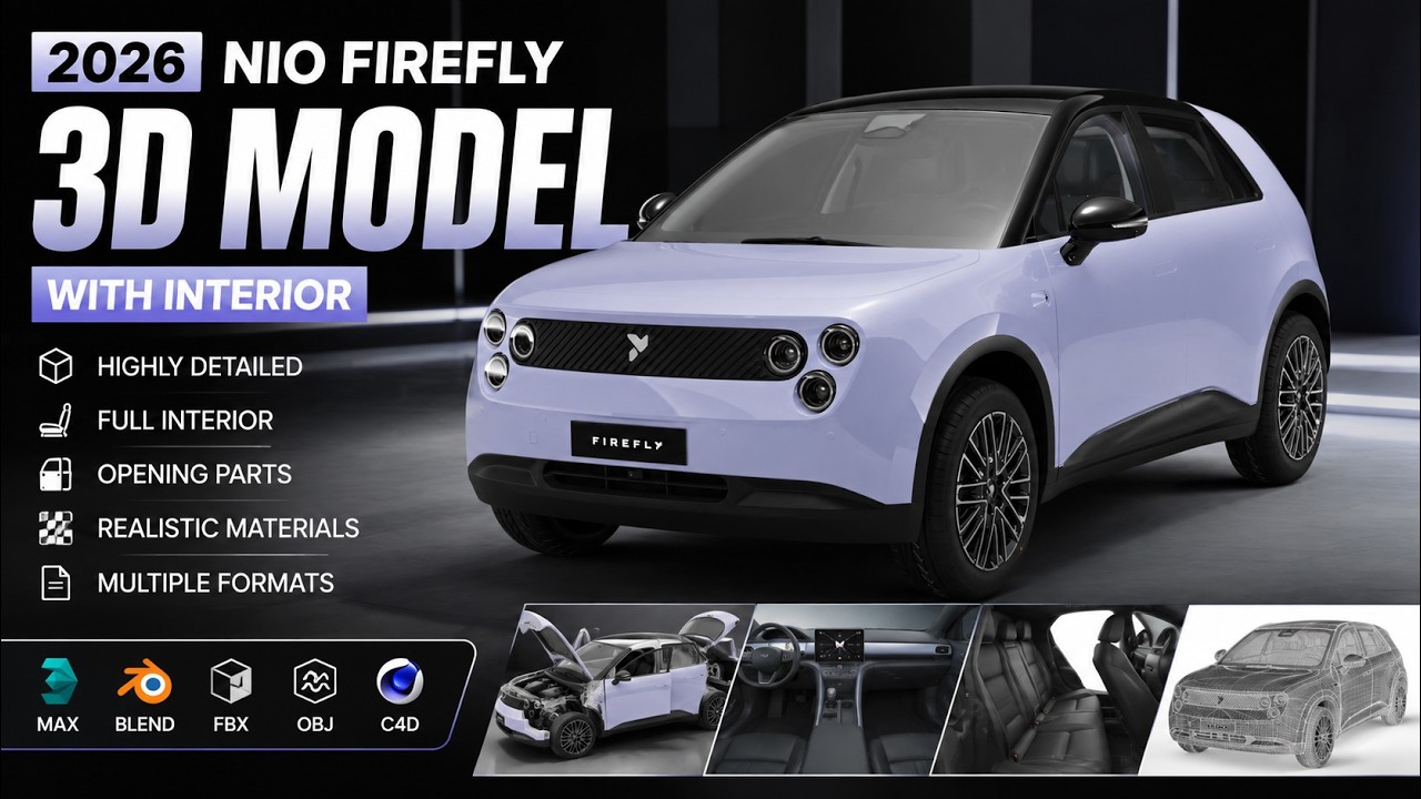 2026 Nio Firefly with Interior 3D Model