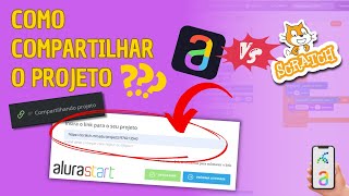 Compartilhando o link do projeto do Scratch para o Alura