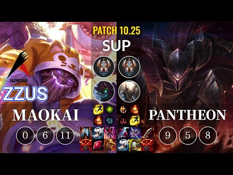 ASP Zzus Maokai vs Pantheon Sup - KR Patch 10.25