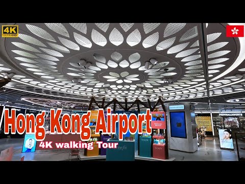 Aeroporto de Hong Kong 4K a pé/Terminal 1 do Aeroporto Internacional de Hong Kong a pé/Aeroporto de Hong Kong 2023