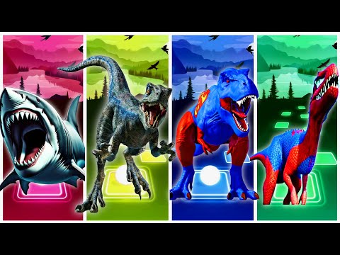 Megalodon VS Spiderman Trix VS Jurassic World #326 #coffindance #tileshop