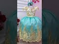 Vestido Infantil Marfim Com Verde e Renda Realeza