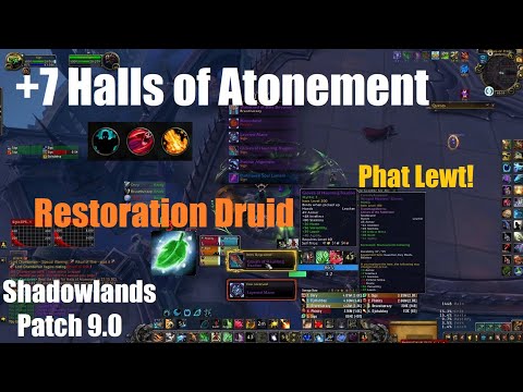+7 Halls of Atonement Chested - Night Fae Restoration Druid PoV - World of Warcraft Shadowlands
