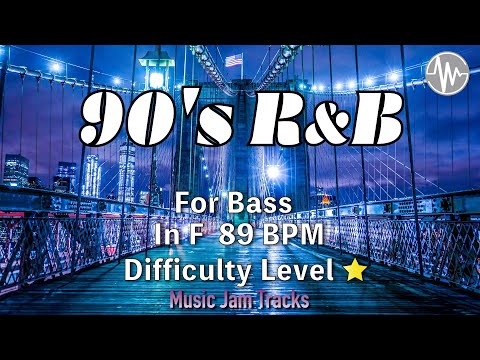 90's R&B Jam for【Bass】F Major BPM89 | No Bass Backing Track